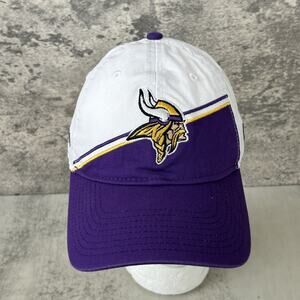 Minnesota Vikings 9Twenty New Era Baseball Cap Adjustable Hat Purple White OSFM